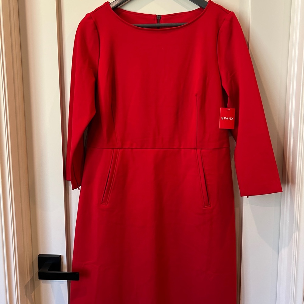 SPANX Vibrant The Perfect A-line Shift Dress - Red